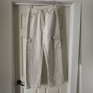 ROMWE Baggy Straight Leg Cargo Trousers - Size 6 (Medium)
